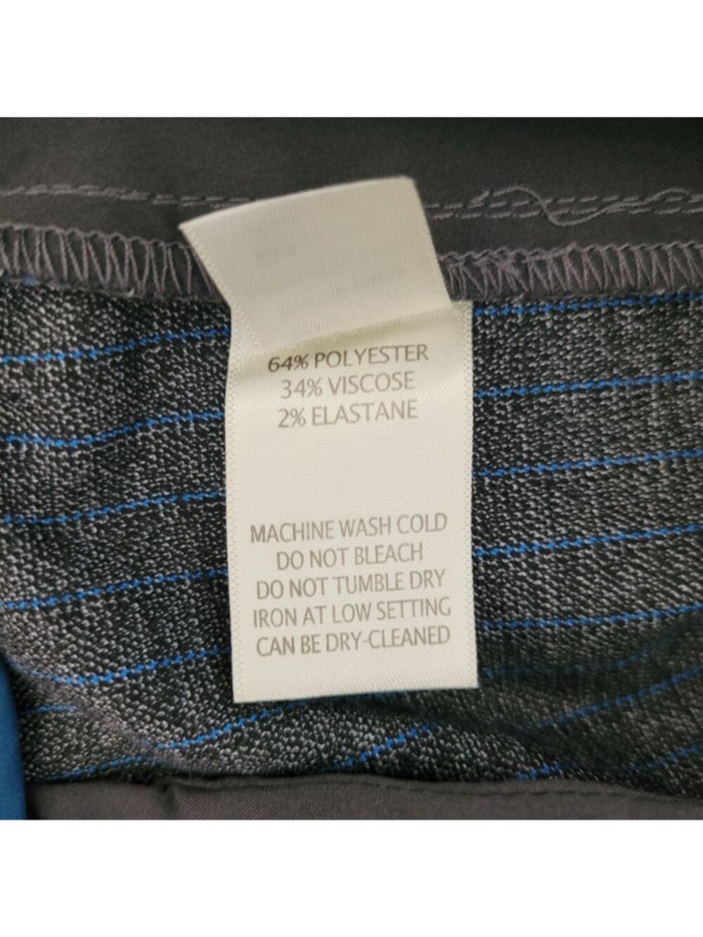 Ecru Mayfair Classic Trouser Pant Womens Size 4 Gray Blue Pockets Career NWT - Picture 7 of 7